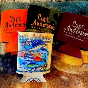 Set of (5) Capt. Anderson’s Restaurant 12oz Koozies